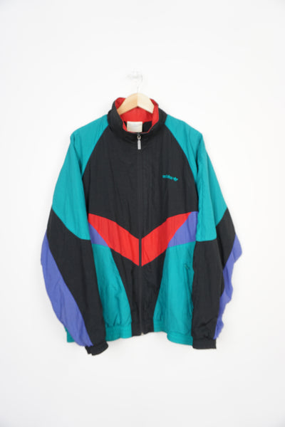 90's Adidas track jacket with full zip and embroidered logo