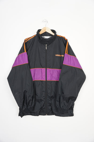 Adidas track jacket with full zip and printed logo on chest 