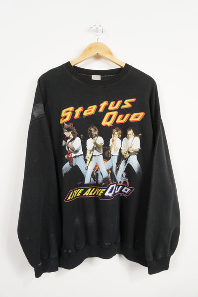 Vintage 1992 Satus Quo band graphic sweatshirt 
