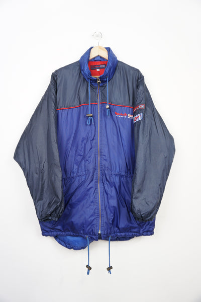 Navy Reebok winter coat with embroidered logo