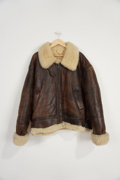 Vintage Shearling Aviator Jacket 