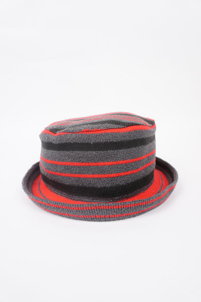 Vintage red and grey Kangol bermuda stripe cotton hat