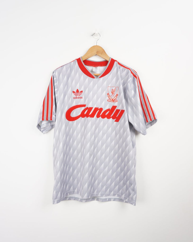 1989 91 Liverpool F.C. Adidas Candy Away Football Shirt