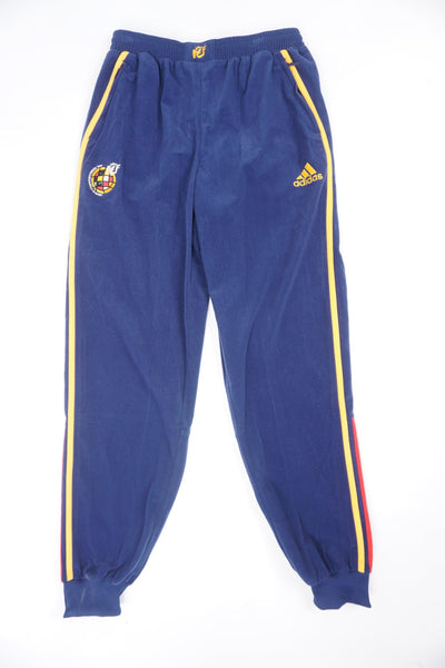 Vintage 2000s Adidas Spain Football Tracksuit Bottoms with embroidered patch and adidas logo in Good condition