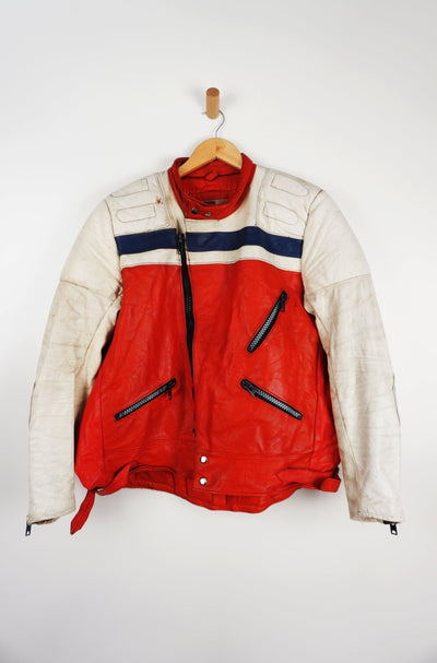 Vintage Leathers International Red And White Jacket