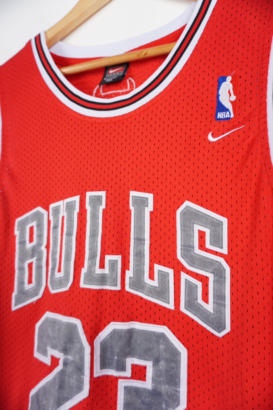 VTG Team Nike Chicago Bulls #23 Michael Jordan Jersey Black Red